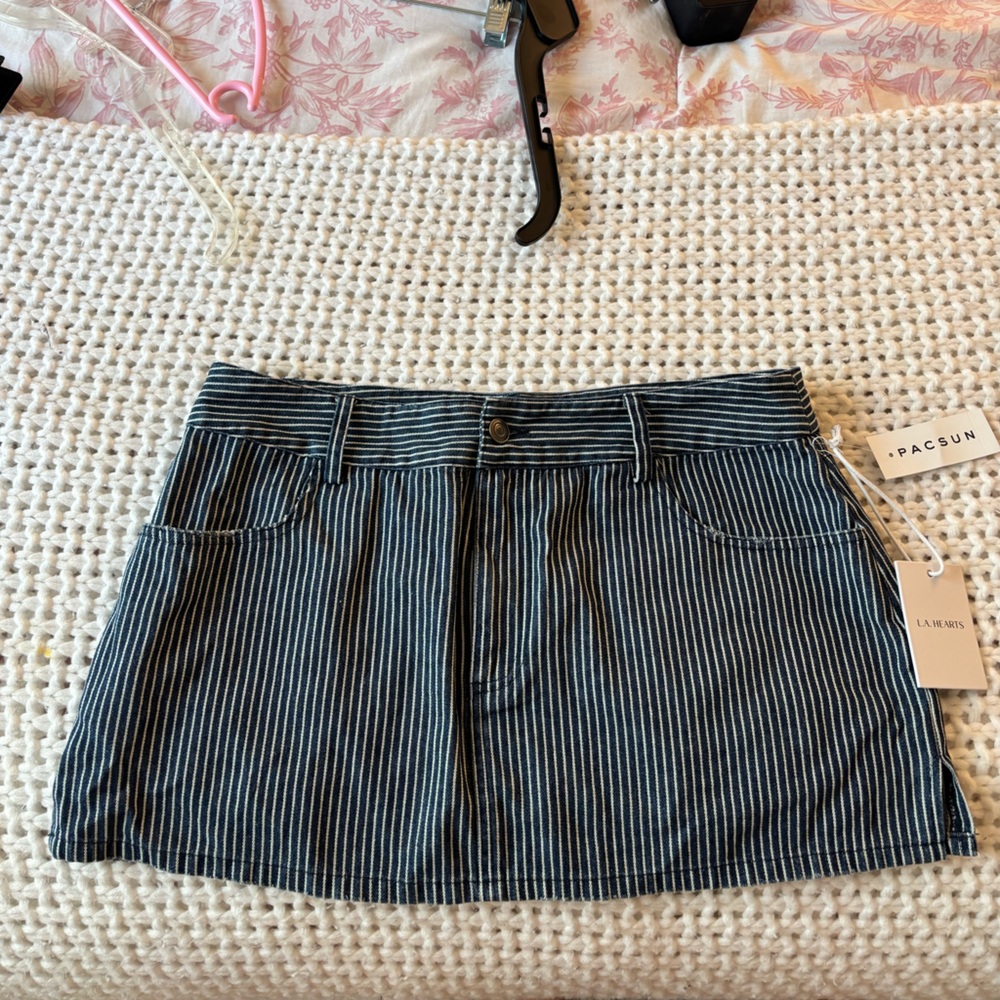 PacSun Striped Denim skirt